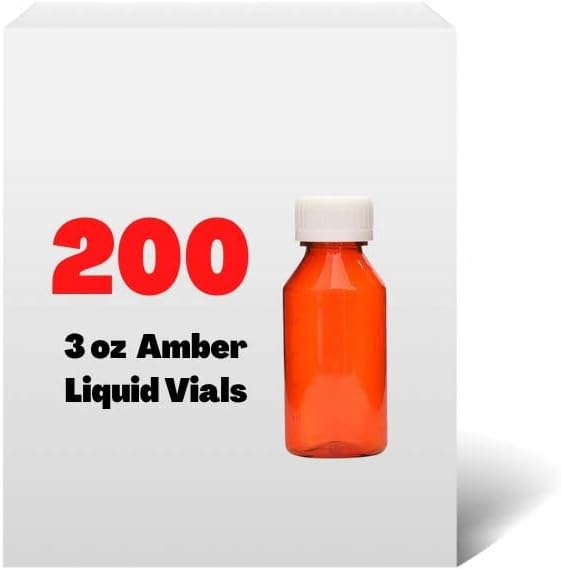 Cina 3oz Amber Oval Pharmacy Liquid Medicine Bottle, 200 pcs/case