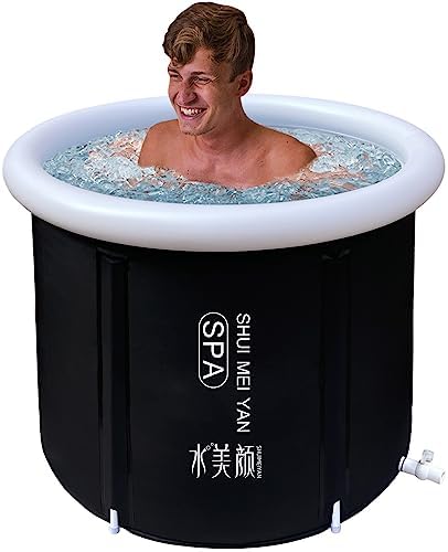 Limited-time benefit products Ice Bath Tub for Cold Plunge Portable Foldable Bathtub for Adult Ideal for Ice Bath Cold Plunge Tub Ice Barrel Adult size Large size (8275 Black)
