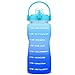 XMYNB Bottiglia Acqua con Flip-Flop Bpa Bive Gratis Bottiglie Portatile Sport Phone Sports Gym Brocca-2.0L,Bluea-Blue