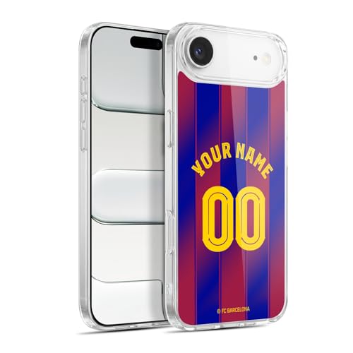 Coque iPhone 17 Air FC Barcelona personnalisable en gel avec technologie MagSafe intégrée
