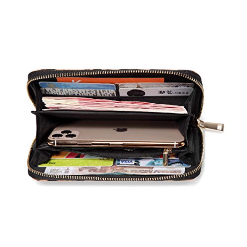 Nabegum Leopard Print Wallets For Women Ladies Long Cheetah Animal Zipper Purse Card Case #TOP4