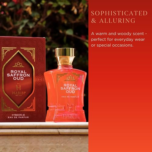 H Habibi Royal Saffron Oud Perfume For Men & Women - Warm, Woody, Aromatic Fragrance For Men & Women - With Notes Of Jasmine, Patchouli, Sandalwood & Amber Perfume - Men's & Women's Eau De Parfum #TOP5
