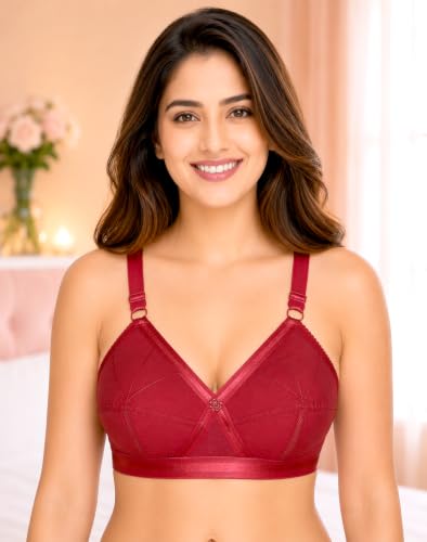 Image of SONA Perfecto Cotton Bra for Woman Full Coverage Everyday Non-Padded Wirefree