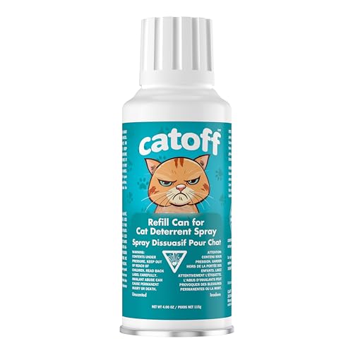 CatOFF Refill Compatible with SSSCAT Indoor Cat Deterrent Spray System, Made in USA, 3.89 oz / 115 ml
