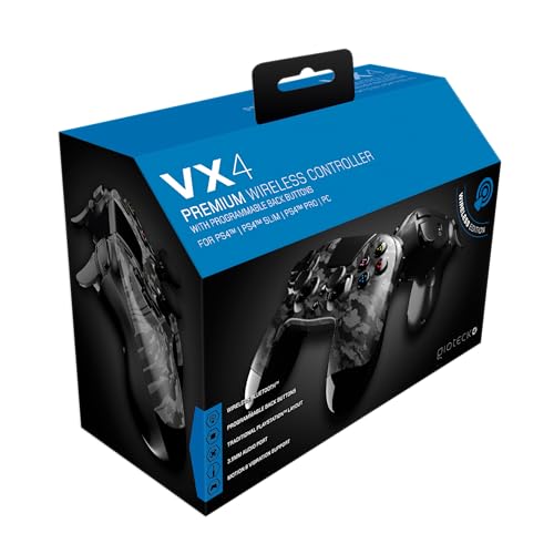 Manette sans fil Gioteck VX4 pour PS4 connectique bluetooth camo sombre