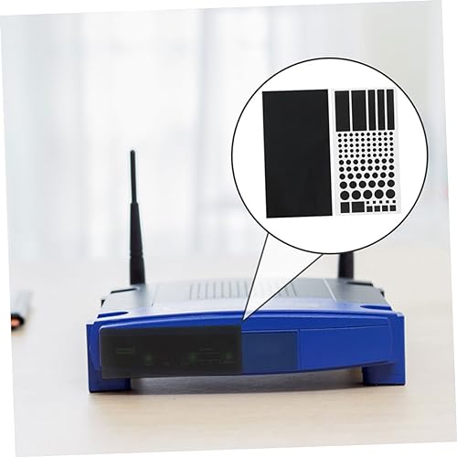 SECFOU 4 Folhas Roteador Abajur Filtro Eletrônico Tampa De Luz Adesivos Autoadesivos Sombreamento Ad