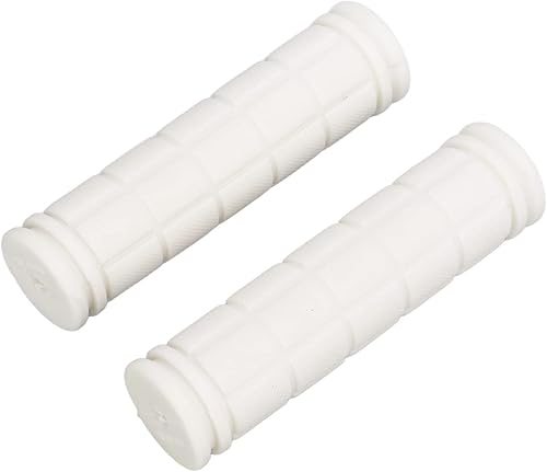 Empuñadura de manillar de bicicleta, 1 par de empuñaduras de goma antideslizantes para manillar de montaña y carretera urbana (blanco)