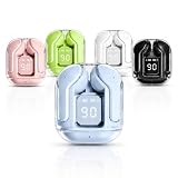 Generico Auricolari Bluetooth 5.3 Wireless con Display LED, Cuffie In Ear con Custodia di Ricarica, Controllo Touch, Microfono ENC per Chiamate, Design Ergonomic (Azzurro)