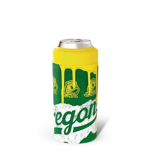 Image of Frost Buddy Universal Can Cooler - Fits 12 & 16 oz (Oregon Ducks | Drip) | 20x colder, cold up to 24 hrs | Sleek, lightweight design | Premium build quality | Coffee-mug ready with add-on lid