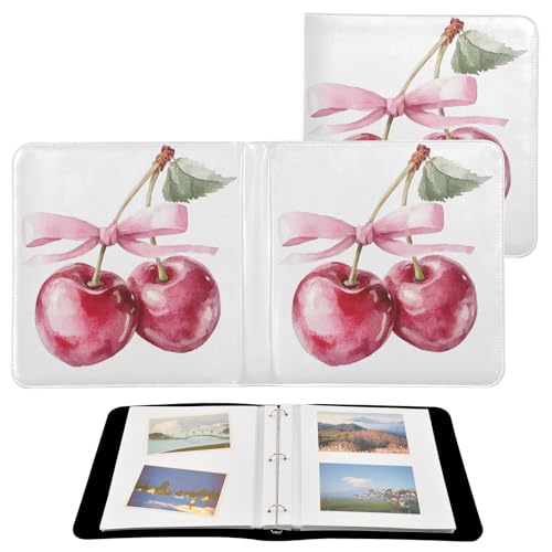 Álbum de Fotos Autoadhesivo Scrapbook DIY Acuarela Cereza Fruta Encuadernador de 3 Anillos Libro de Fotos 40 Páginas 8x10 para Memorias miniatura 2