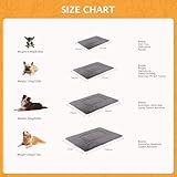 PET SPPTIES Hundebett Weiches und Warmes Matten Hundekissen Waschbarn kuschelig Umkehrbar Haustier Sofakissen PS085 (90X70 cm, Grau)