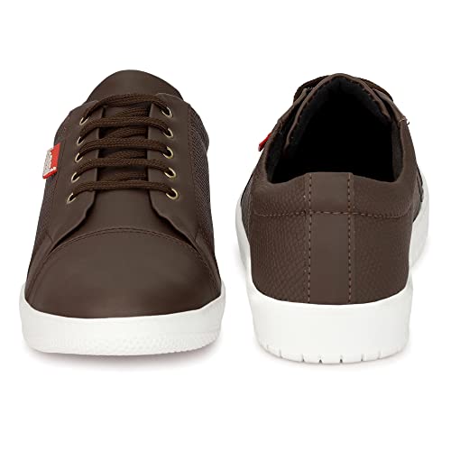Image of LE GREEM Men's Synthetic Leather Stylish /Comfortable Lace-Ups Sneakers