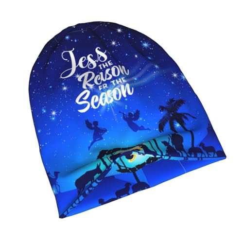 Gorro Jesus is The Reason for The Christmas Season para homens e mulheres de tricô quente casual bon