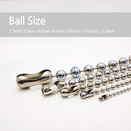 image for SBC Ball Chain Connectors #10 – 20 Pack, Fits 4.5mm Bead Chains, Sta