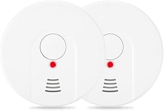 fire alarms for home Smoke Detectors with Enhanced 10 years Photoelectric Sensor,optical smoke alarm for home with 5 Year Battery Operated for office 2pack