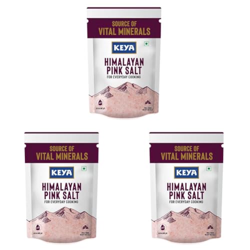 Image of Keya Himalayan Pink Salt 1kg | Mineral rich Salt for Healthy Cooking | Sendha Namak for Healthy Life | Mineral Rich Salt | Low Sodium | Packed with 84 Minerals (Pack of 3)