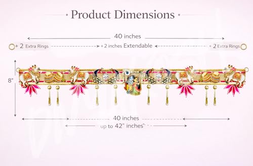 Image of Divyakosh Festive Dcor Toran for Main Door Entrance - 40 Inch|Bandhanwar for Diwali & Weddings |Door Hanging Garland for Home |Artificial Garland for Mandir, Temple Decoration Items