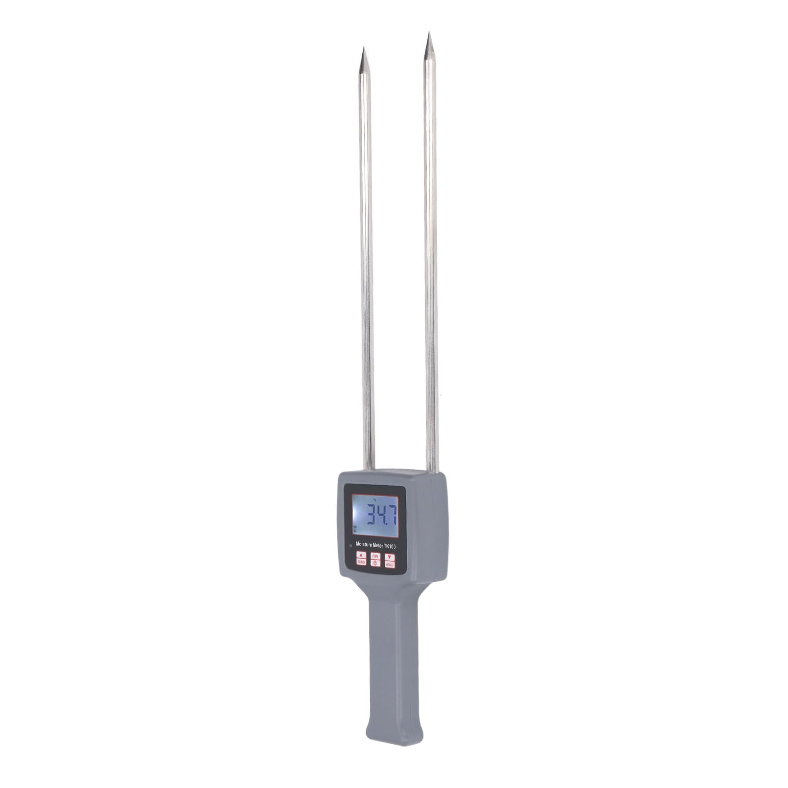 Cocoarm Medidor de Humedad de Heno TK100H Probador de Humedad Portátil con Pantalla LCD Retroiluminada 0,5% de Precisión para Fardos de Paja Fibra de Madera Materiales No Conductores