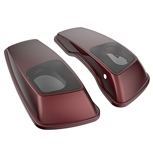 Tapas para altavoces de alforjas 6x9, rejillas y cubiertas de audio para Harley Touring, Road King, Street Electra Glide (2014-2023), Rojo Místico Sunglo miniatura 1