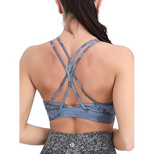 RUNNING GIRL Sports Bra for Women, Molded Cup High Impact Sports Bras for Women with Sewn in Pads