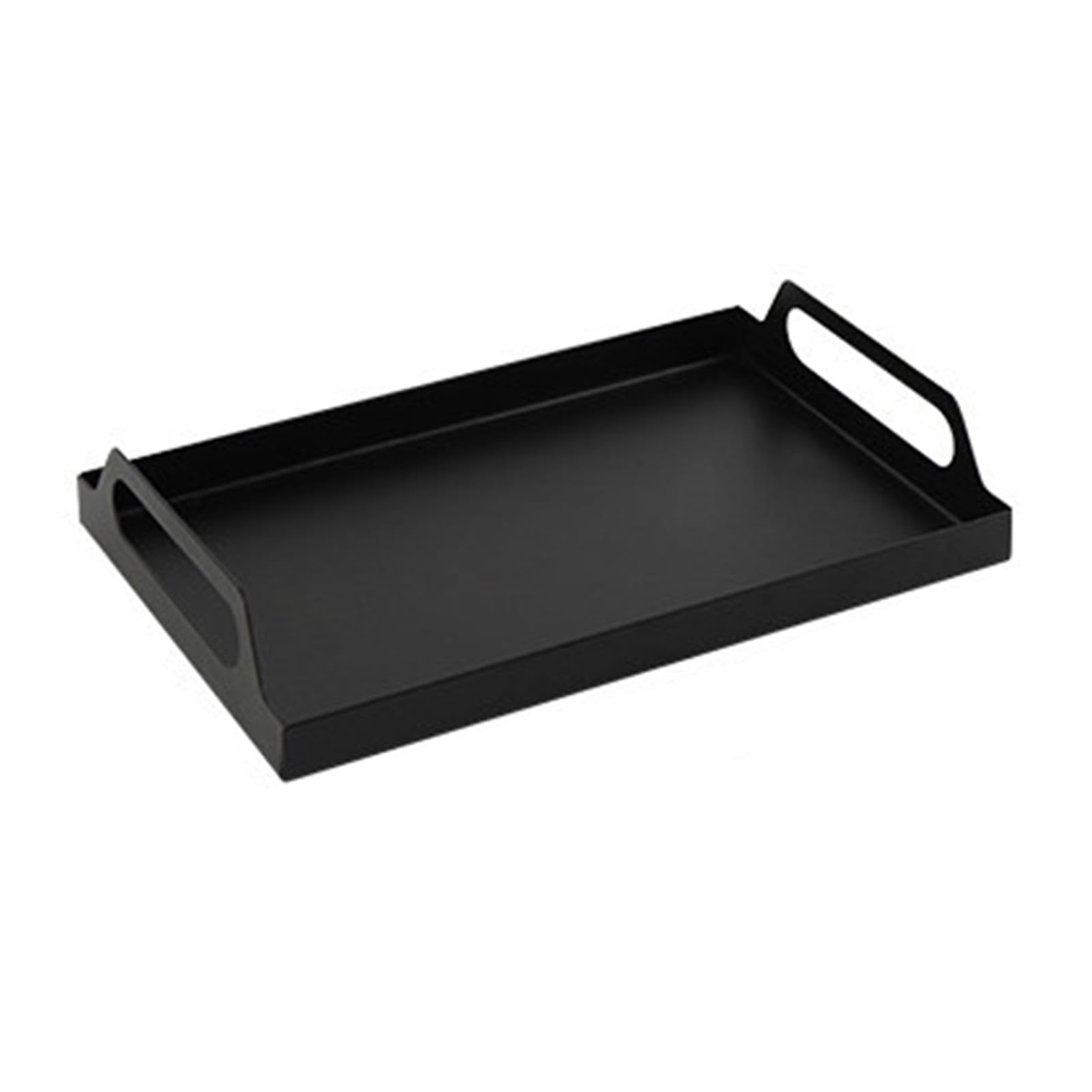 Xcsdew Black Wrought Iron Tray,Rectangular Pastry,Home Decorative Storage Box,Openwork Handle,Suitable For Teahouses(,40X23.8x5.4cm)