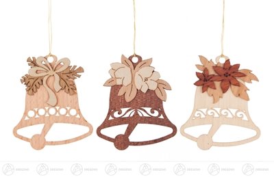 Cloche de Noël coffret cadeau suspensions artisanales pour vos proches