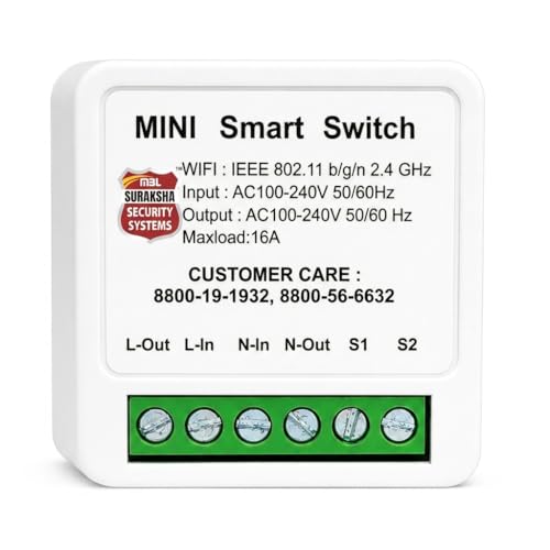 SURAKSHA SECURITY SYSTEMS Heavy Duty WiFi Timer Switch 16A