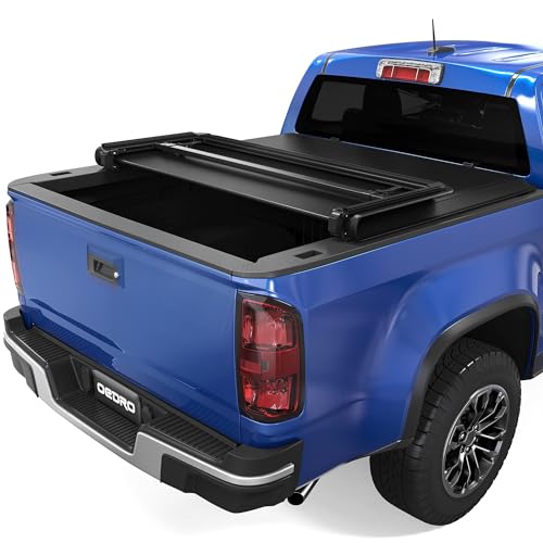 oEdRo Soft Tri-fold Truck Bed Tonneau Cover On Top Compatible