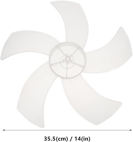 Miniatura 3 de DOITOOL 2 cuchillas de repuesto para ventilador de techo, 5 hojas, 14 pulgadas, universales, color blanco