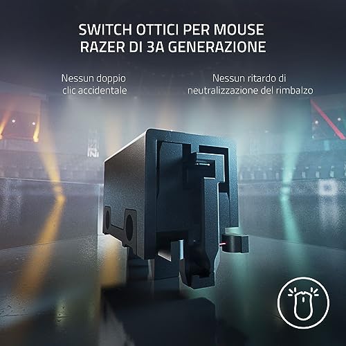 DeathAdder V3 Pro - Mouse leggero per E-Sport Ergonomico Wireless (Design Leggero da 63 grammi, Sensore Ottico Focus Pro 30K, Interruttori del Mouse Gen-3, Wireless HyperSpeed) Bianco - Mouse gaming - Immagine 6