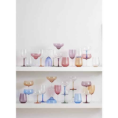 Vasos de cóctel Oneida para terrazas, set de 4 piezas en cristal multicolor de diseño 4