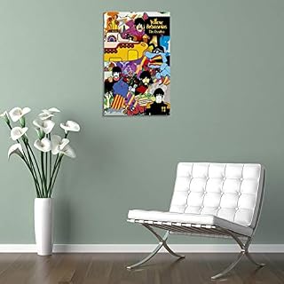 Hxinyi The Beatles Affiche décorative sur toile Motif sous-manin Jaune 20 x 30 cm – Image 5