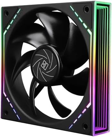 Thermalright TL-M12 CPU Fan 120mm Case Cooler Fan ARGB, 4pin PWM Connector Silent Computer Fan with S-FDB Bearing,Desktop Cooling Fan has Side ARGB Mirror Light Effect (TL-M12)