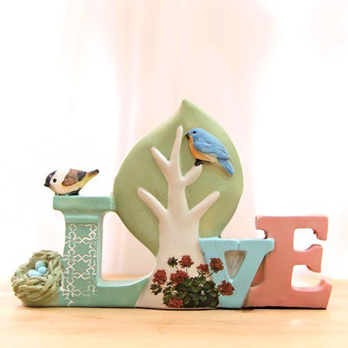 Woodland Birds and Love prop : statuette oiseaux en bois deco nature et mariage