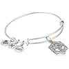 Alex and Ani Path of Symbols Expandable Bangle for Women, Tree of Life Charm, Rafaelian Silver Finish, 2 to 3.5 in