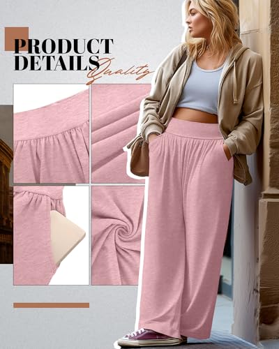 Pantalon de yoga grande taille fluide aux finitions soignées