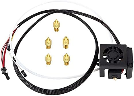 Lysee 3D Printer Parts & Accessories - 3D Printer for Ender 5 Complete Assembly Extruder Set 24V with 2 Cooling Fans for 3D Printer Ender 5 / Ender 5 Pro - (Color: Black and Gold)