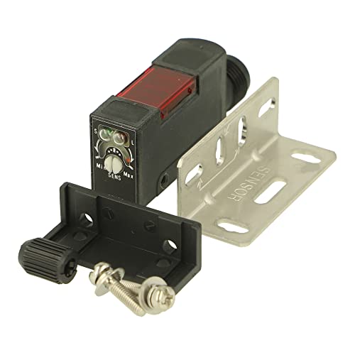 Capteur OMRON E3S-AD88 détection précise 100mm sans réflecteur sortie PNP M12 vertical