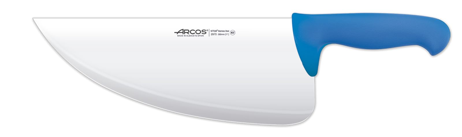 Arcos Cuchillo para pescadería laerie 2900 - Hoja Acero Inoxidable Nitrum, mango polipropileno azul, plateado, codificado por colores para la higiene - Tamaño.
