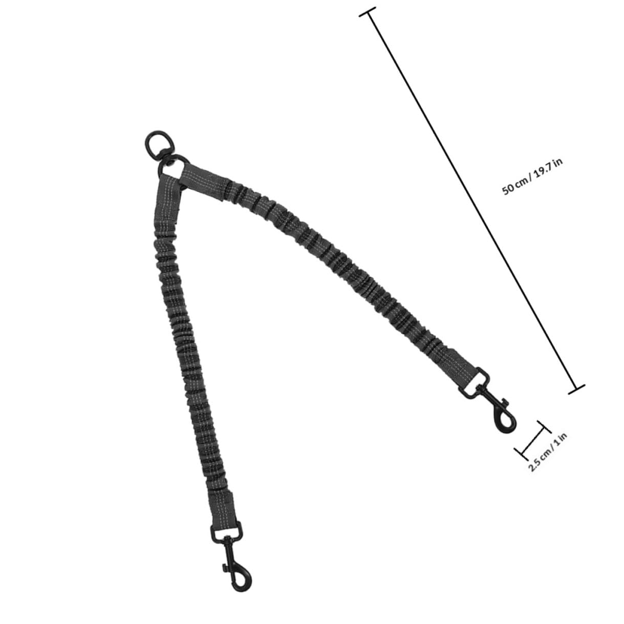 Homoyoyo Correa Doble para Perros de Poliéster y Acero Inoxidable Resistencia a Roturas y Control Manual, Adecuado para Paseos al Aire Libre 3 Piezas