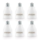 E12 TO E26 Adapter, ARVIDSSON E12 Light Socket, E12 E26 Adapter, E12 to E26 E27 Ceiling fans Chandelier Socket, Convert E26 Base to E12 Socket, Ceramic PBT, Brass Connector - 6PACK