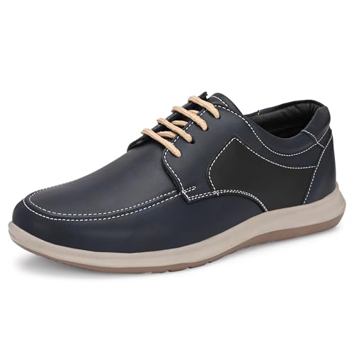 Image of Centrino Men's Casual Lace-Up Shoes | Comfortable Round Toe Lace-Up Derby Shoe with Rugged Rubber Thick Sole for Casual, Office, College, Outdoor, Travel, Trekking, Weekend Outing(8102)