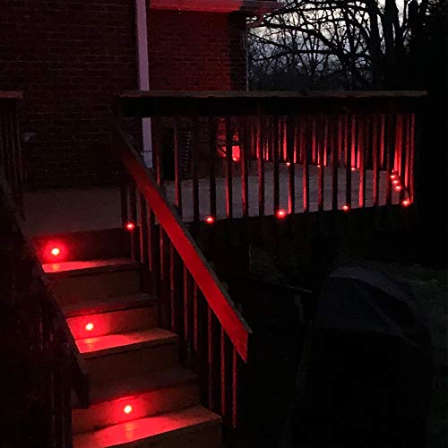 Fvtled Low Voltage Recessed Rgbw Deck Light, Φ1.22 Rgb & Warm White Stainless Steel Waterproof Outdoor Step Lighting In-Ground Landscape Pathway Patio Stair Decor Lamp, Black #TOP4