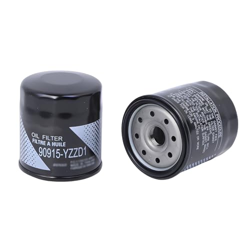 GOFIRA 2PCS Engine Oil Filter 90915-YZZD1 90915-YZZD2 Replacement Compatible with Toyota Camry Tacoma Highlander Tundra 4Runner Lexus ES IS RX GS SC Replaces 90915-YZZG2 90915-20003 90915-20001