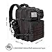 LHI Military Tactical Backpack for Men and Women 45L Army 3 Days Assault Pack Bag Large Rucksack with Molle System - Black With Red Line