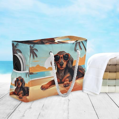 Image of Beach Tote Bags for Women, Turtle Flower Starfish Large Beach Shoulder Bag Pool Bags Purse