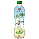 Höllinger Mojito Sprizz Bio Sans Alcool, Boisson Pétillante au Citron Vert et Menthe, 500m...