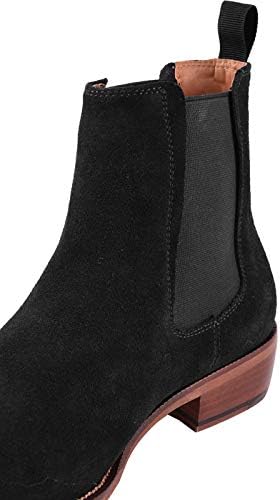 Amazon.com: Chelsea Botas de los hombres de cuero de gamuza de vaca zapatos  de invierno botas negras para hombre calzado caliente felpa piel invierno  botas para hombres, negro, 9 : Ropa, Zapatos