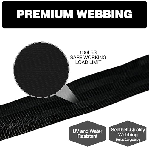 Retractable Ratchet Straps1In x 13Ft - Heavy Duty Auto Slow Retraction Tie Down Straps - 1,800lb Break Strength Self Retracting for Truck, Cargo Trailer, Motorcycle, ATV, UTV - Black, 4Pack — view 6