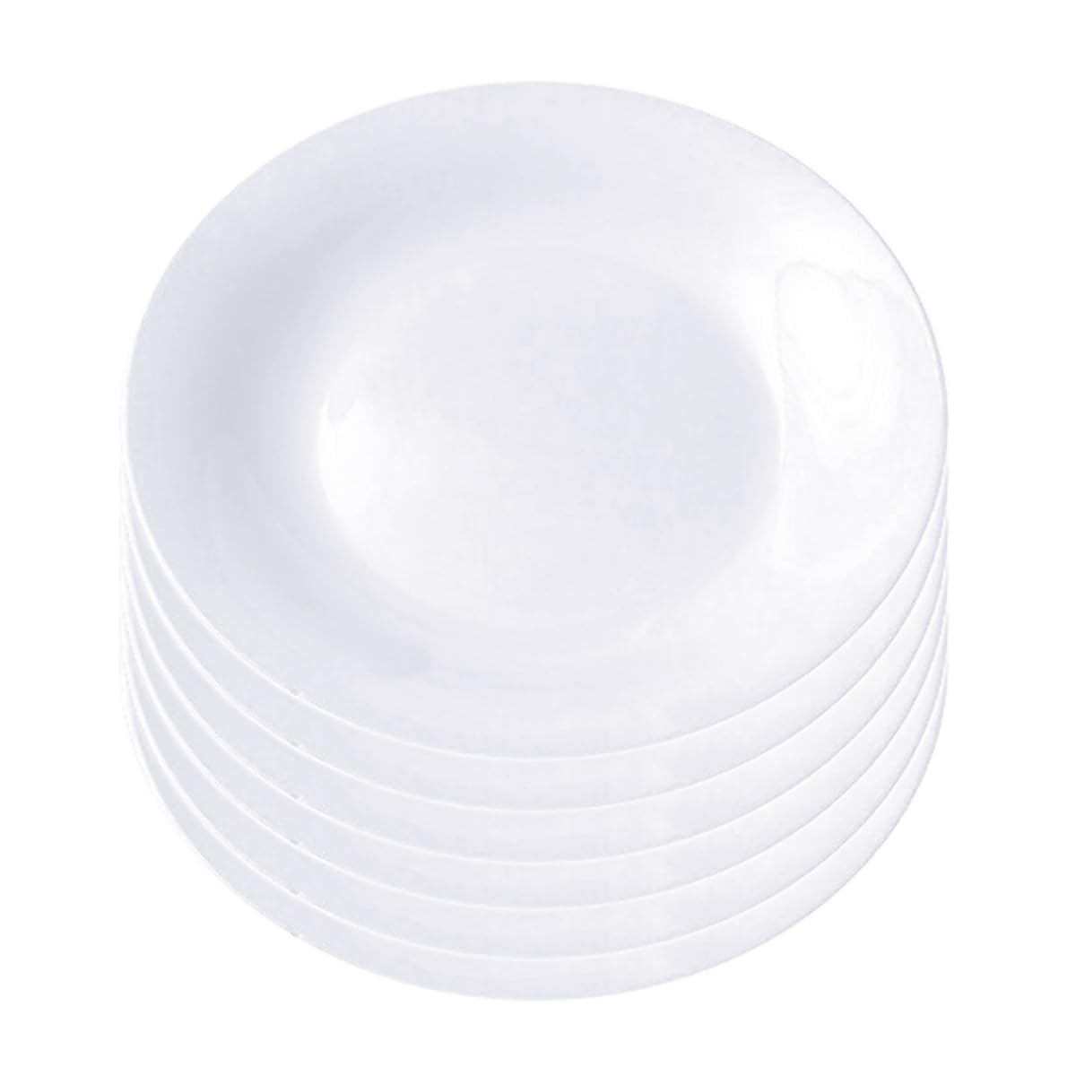 Sizikato 6 Pcs White Porcelain Tea Cup Tray, 4 Inch Tea Bag Coasters